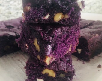 Ube Walnut Brownies