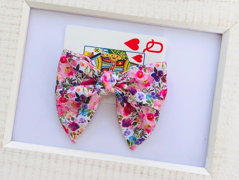 Floral Accessories Baby Headband Girls Hair Bow Secret Garden Hand Tied Fabric Bow Hair Clip