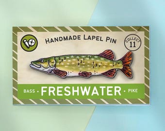 Northern Pike Fish Lapel Pin