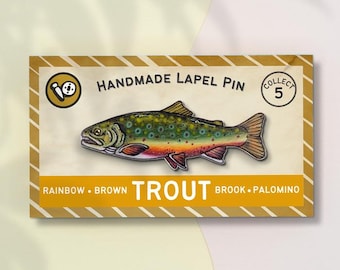 Brook Trout Fish Lapel Pin