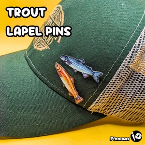 Fly Fishing Enamel Pin, Fishing Fly Enamel Pin, Single Hard Enamel