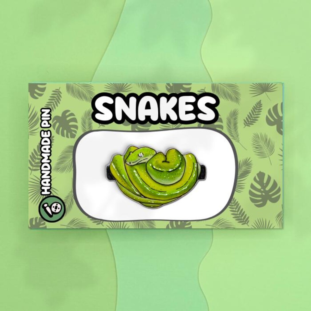 Green Python Snake Lapel Pin - Etsy