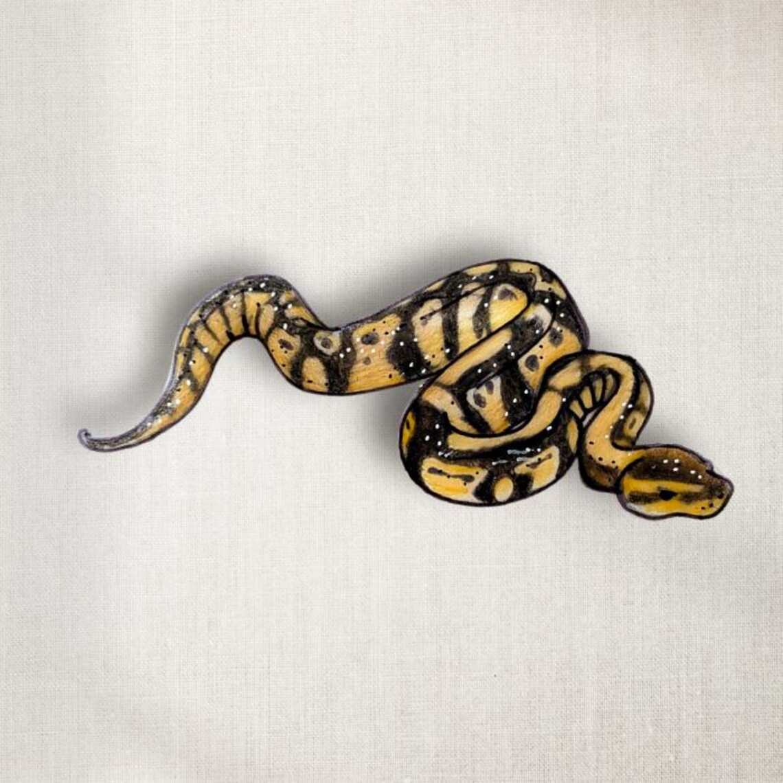 Ball Python Snake Lapel Pin - Etsy
