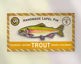 Rainbow Trout Fish Lapel Pin