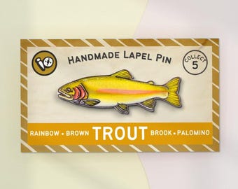 Palomino Trout Fish Lapel Pin
