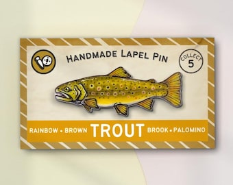 Brown Trout Fish Lapel Pin