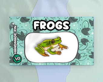 Green Tree Frog Lapel Pin