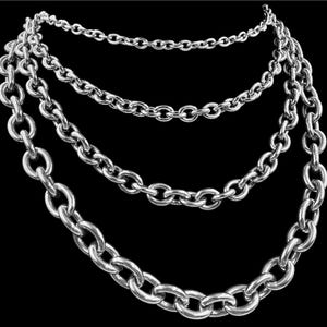 Chunky Chain Necklace, Cable Chain, Punk Necklace, Chain Necklace, Stainless Steel Necklace, Punk Chain Necklace, Layering Necklace