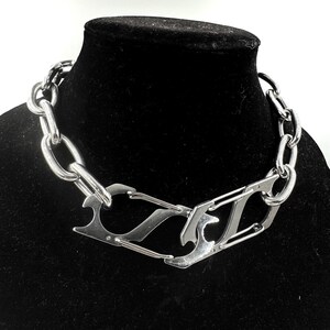 Chunky Stainless Steel Chain Necklace, Heavy Duty Industrial, Layering Stacking, Alternative Punk Grunge, Goth 90s Aesthetic