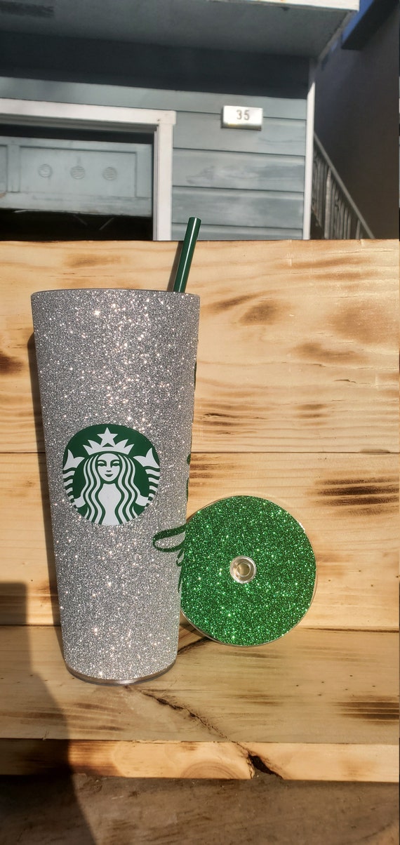 24 Oz Acrylic Starbucks Tumbler / Glittered Heat Transfer Vinyl - Etsy