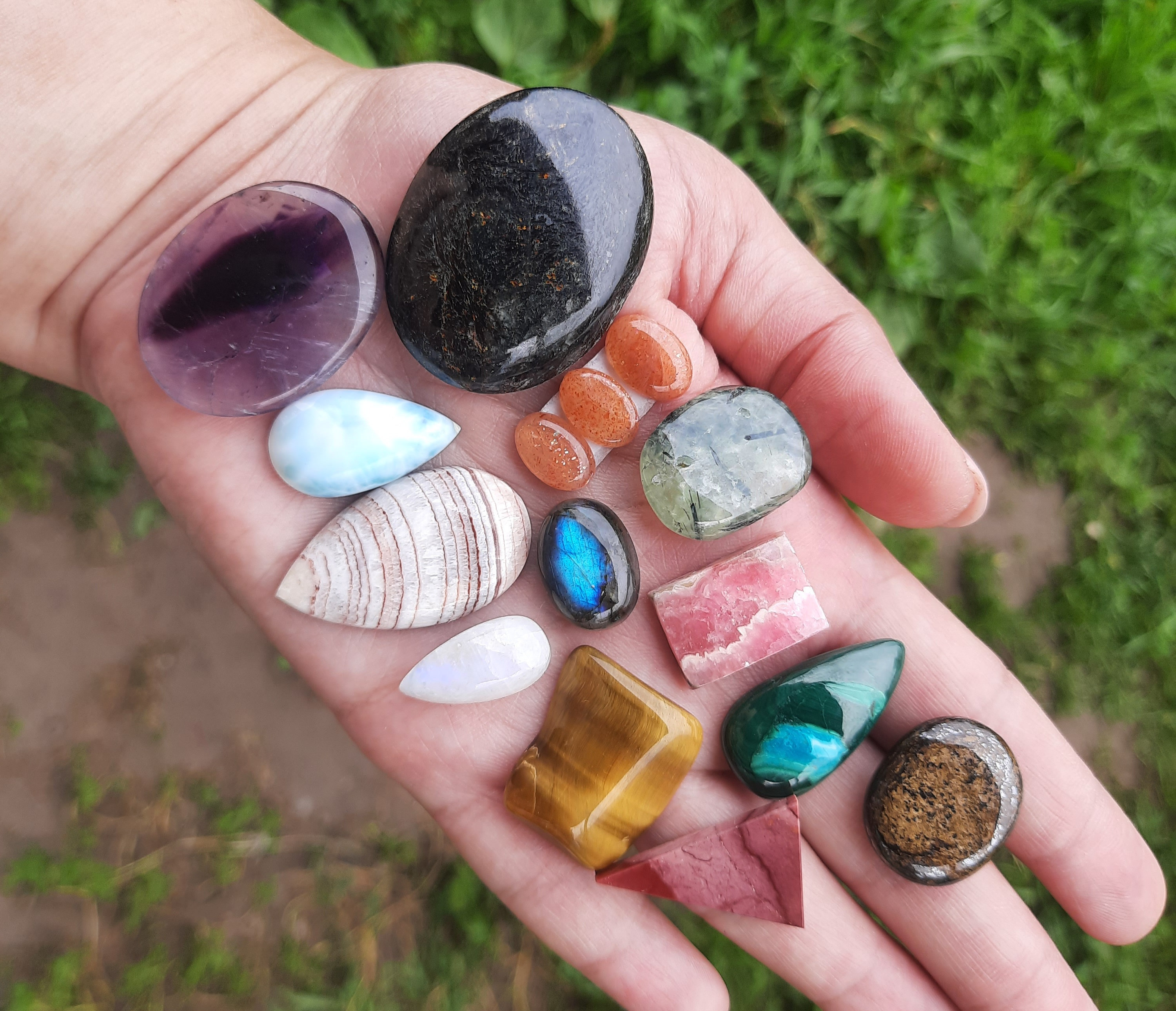 Set of gemstones natural stones gems for handmade minerals Etsy