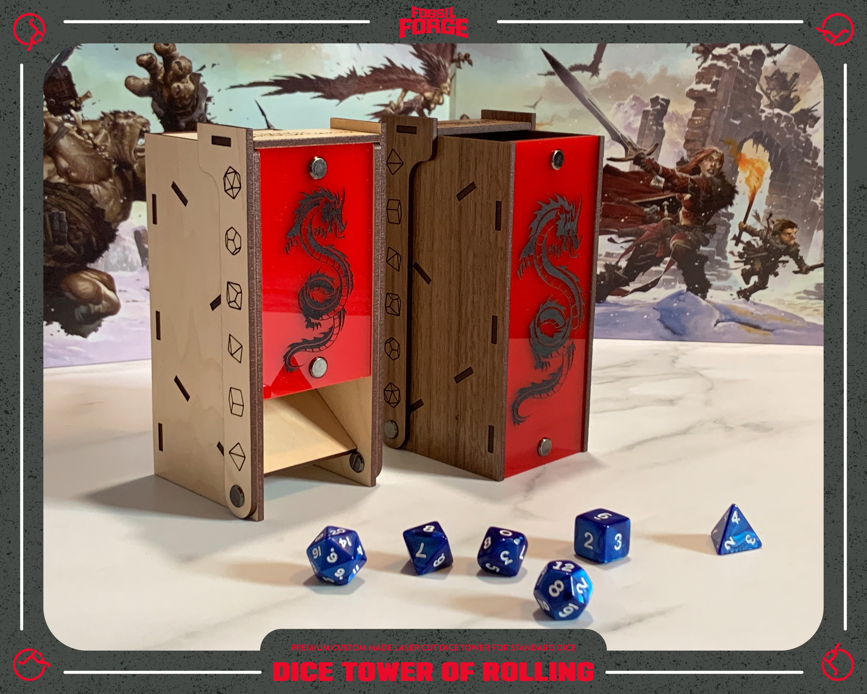 Dice Tower of Rolling Premium D&dthemed Dice Tower Etsy