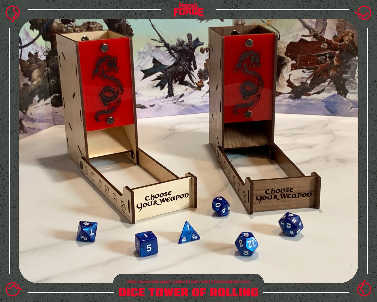 Dice Tower of Rolling Premium D&dthemed Dice Tower Etsy