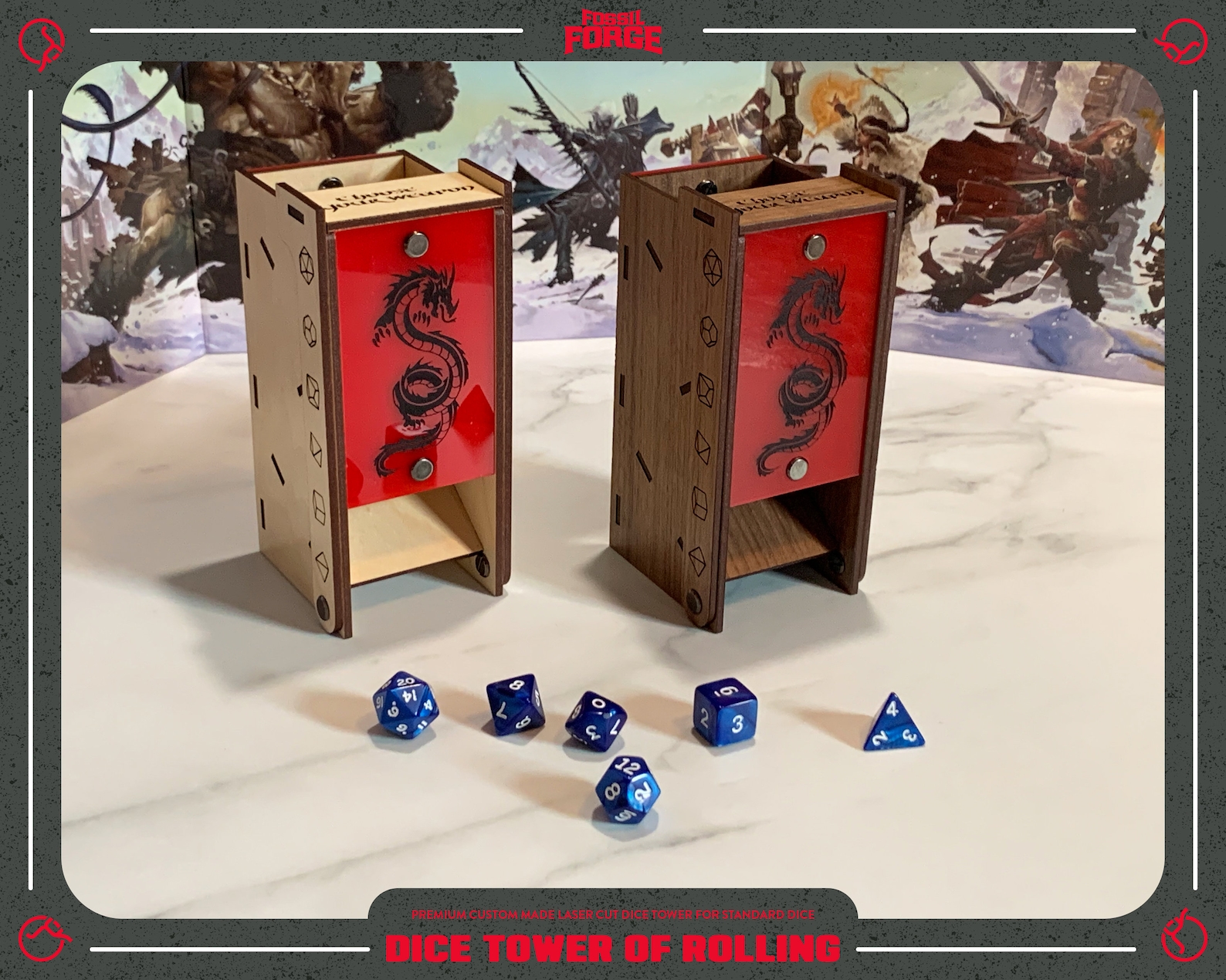 Dice Tower of Rolling Premium D&dthemed Dice Tower Etsy