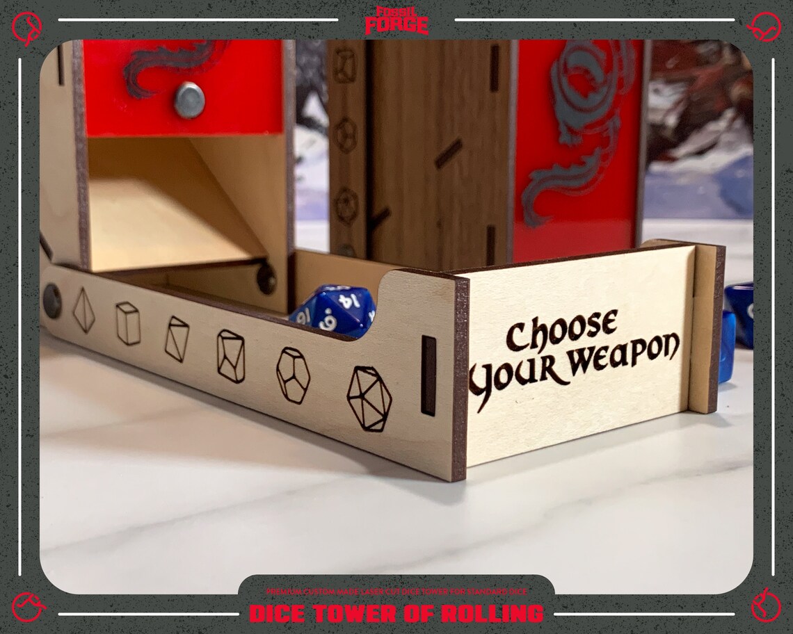 Dice Tower of Rolling Premium D&dthemed Dice Tower Etsy