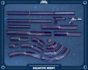 Galactic Night: Premium X-Wing Compatible Template & Maneuver Set