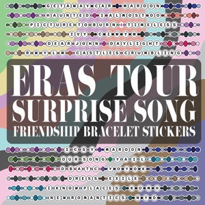 ERAS TOUR Surprise Song Bracelet Sticker || Laptop Sticker Decal