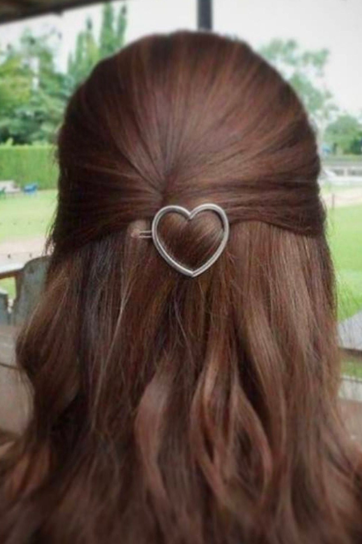 Gold Heart Hair Clip, Stunning Heart Hair Clip, Heart Hair  display picture 3