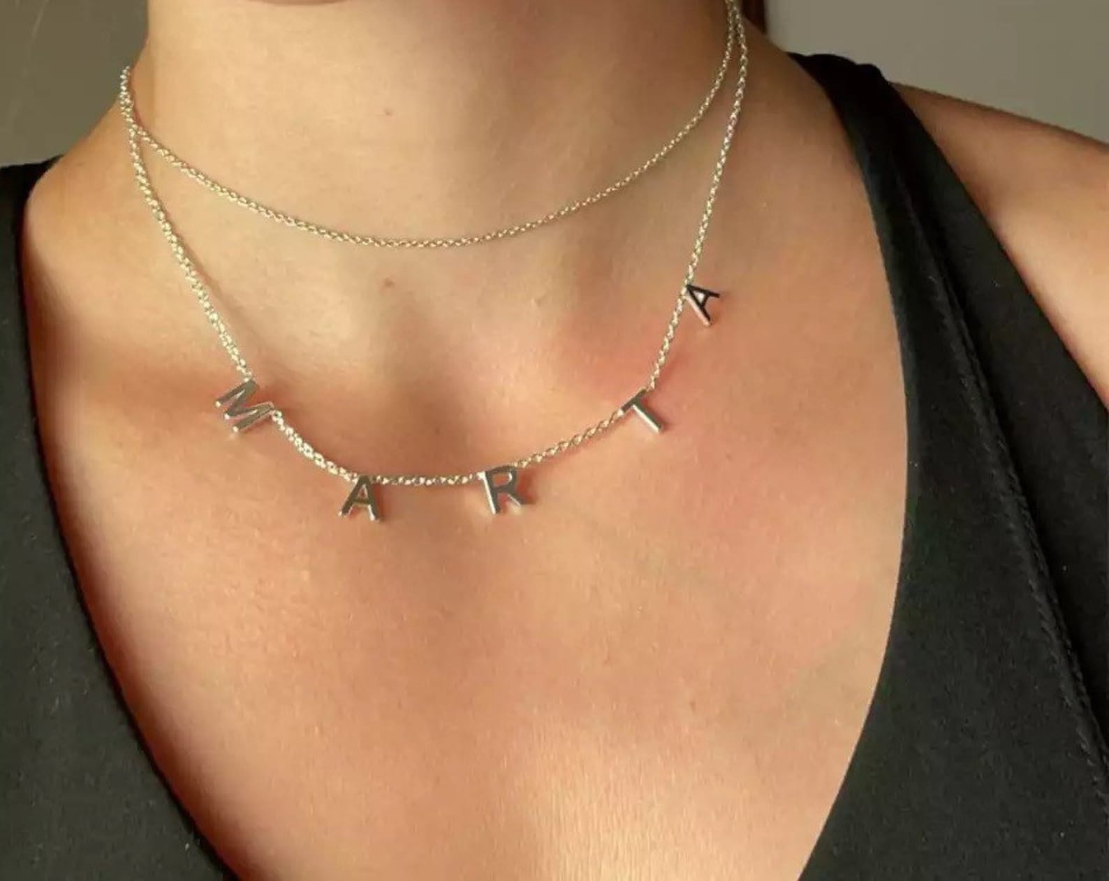 collier avec lettre prénom