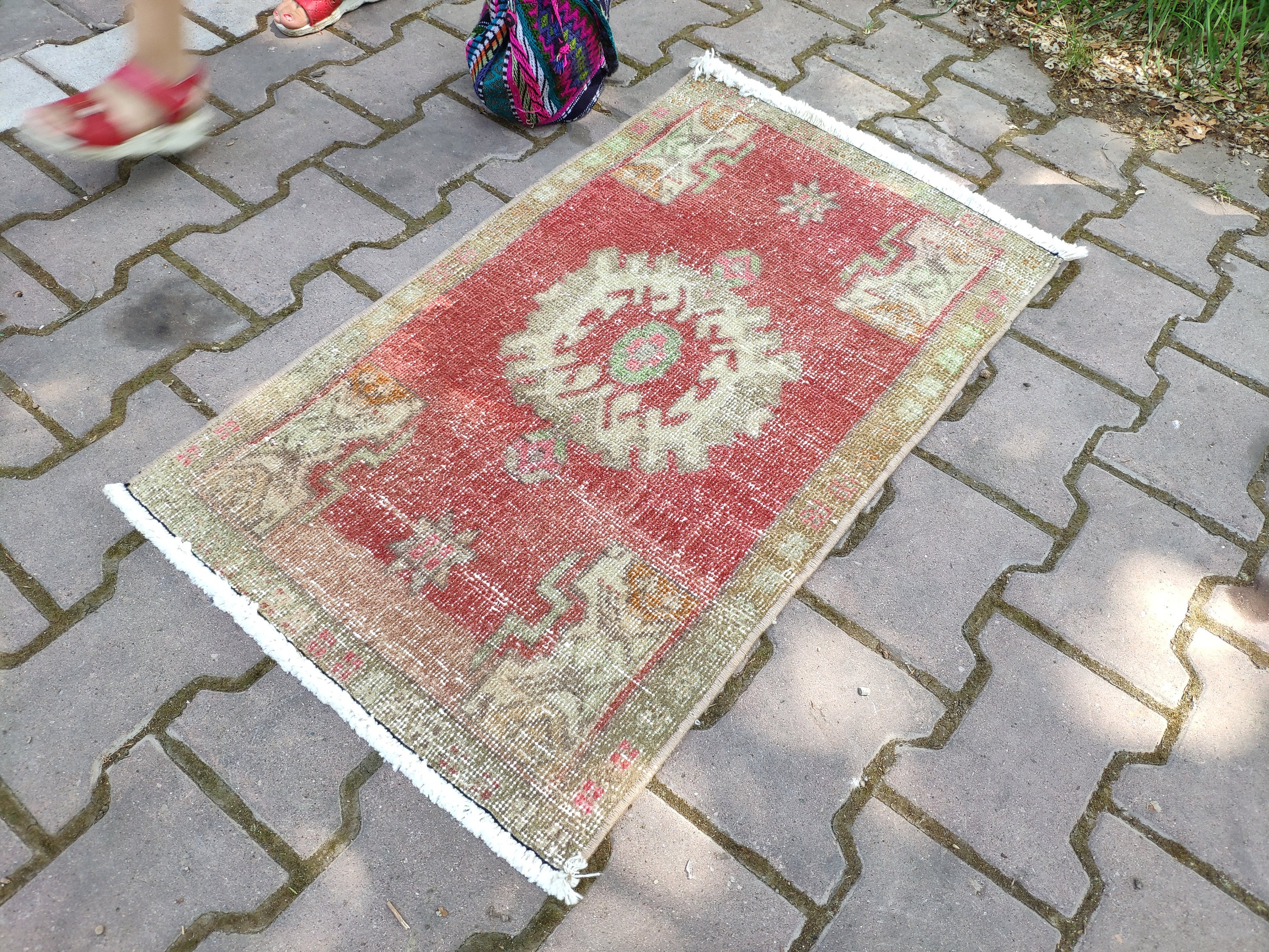 Turkish Decorative rug 1'64 X 2'76 feet Vintage rug Etsy