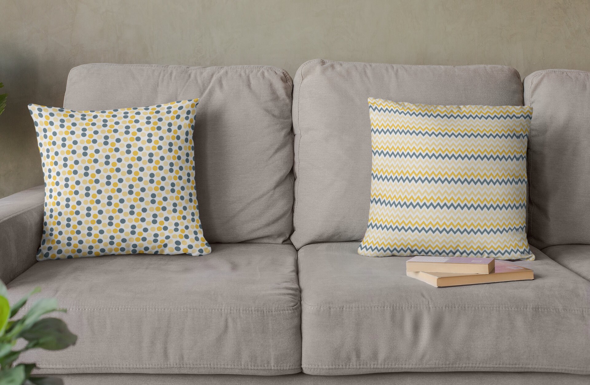 Graue Und Gelbe Babykinderzimmerideen : Textil-Leinwandbild - Carollynn