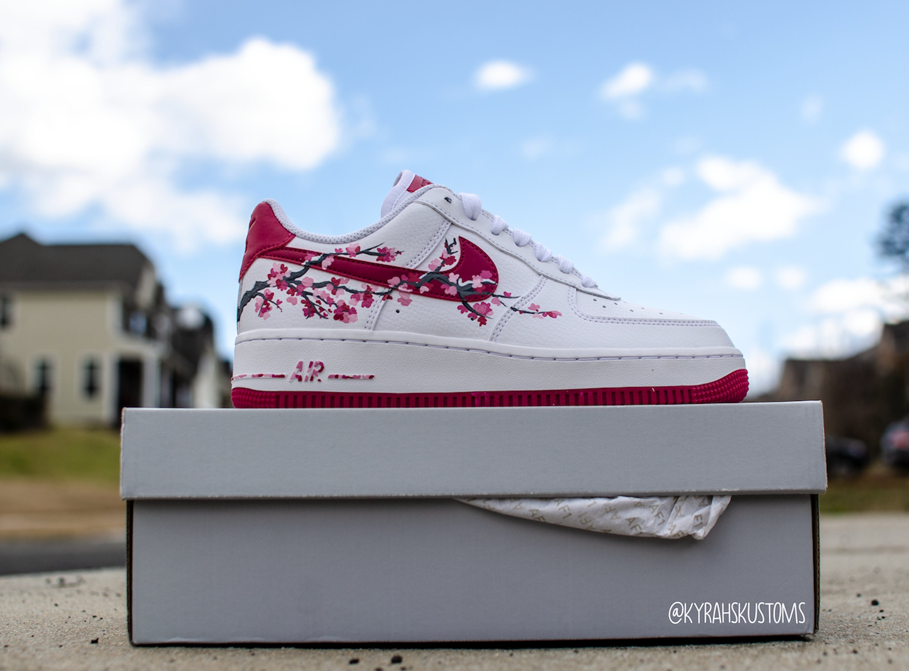 jefe Extra Diez Cherry Blossom Nike Air Force 1 - Etsy