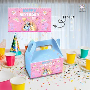 Bluey Printable Gable Box Label | Print From Home Gable Box Label