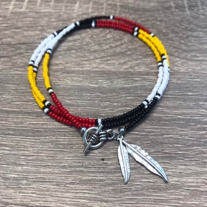 Native American Handcrafted Seed Bead Triple Wrap Bracelet