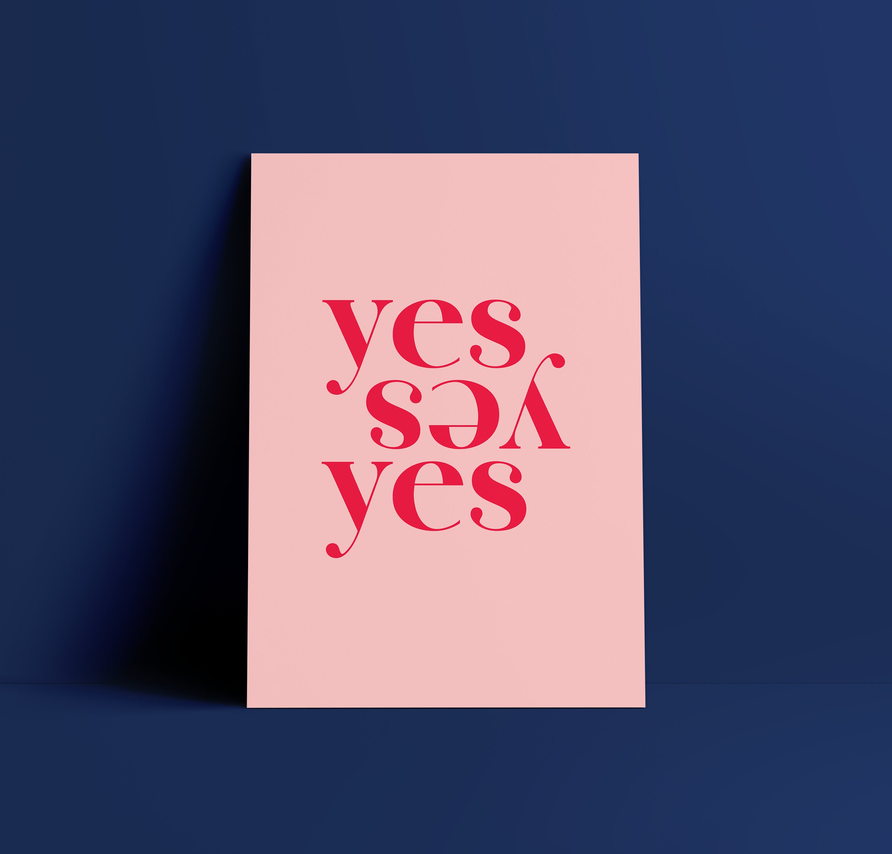 Yes Yes Yes Art Print Printable Poster Inspirational Quote Etsy