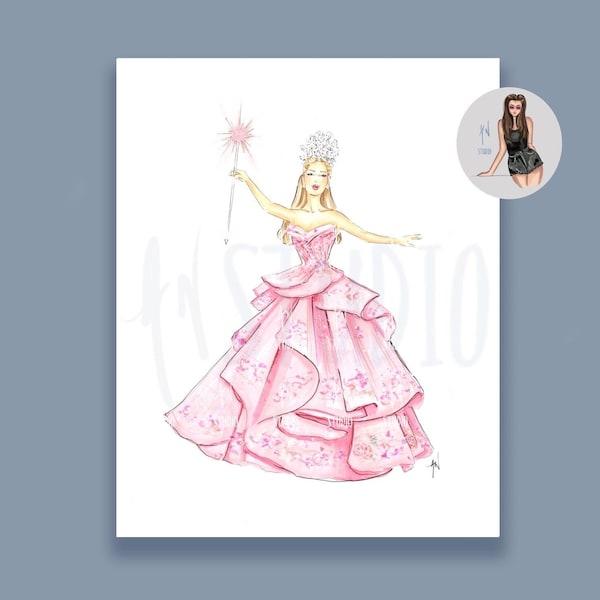 The Good Witch, Musical Inspired Fashion Illustration Print