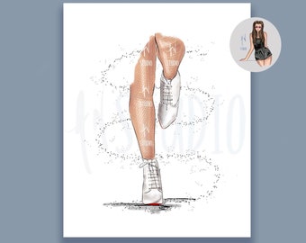 Marching Down Boots Art Print, Eras Outfits Inspired Fashion Illustration Print