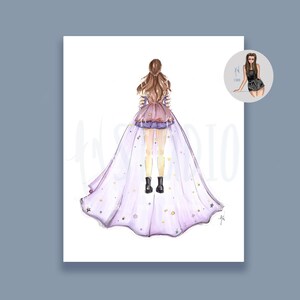 Feeling Sour Art Print, Album inspirierter Modeillustrationsdruck