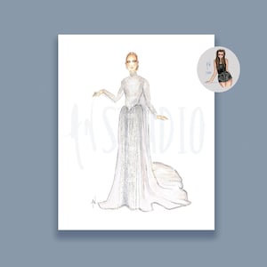 Opening The Games In Sparkle, Celine Inspired Fashion Illustration Print