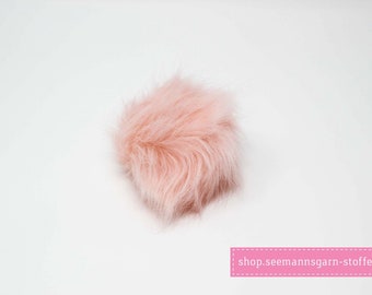 Pompom - roze 12 mm met drukknop