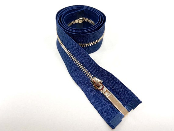 Fermeture éclair Séparable En Plastique - 50 Cm, Bleu Foncé - Pour Vestes, Anoraks, Vêtements Extérieurs