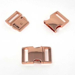 Webbing buckle made of metal in rose gold - SAILOR Yarn