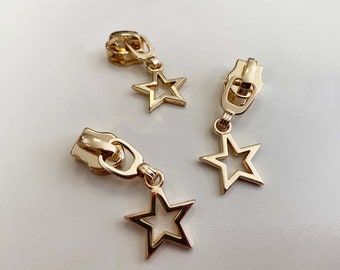 Cremallera estrella para cremalleras de 6 mm - oro