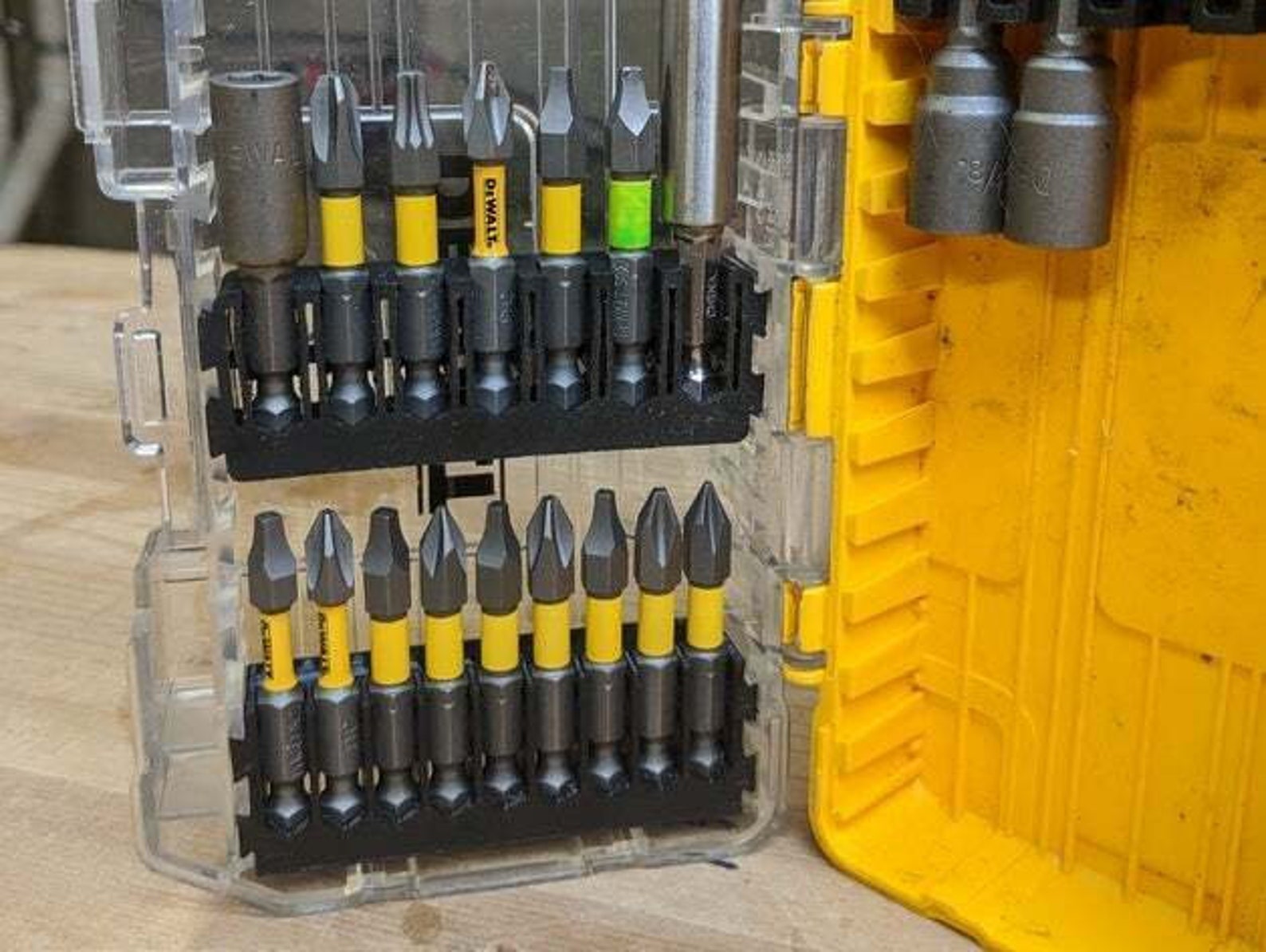 4 Long Bit Holders Dewalt tough case. Dewalt Maxfit Flex. NO Etsy