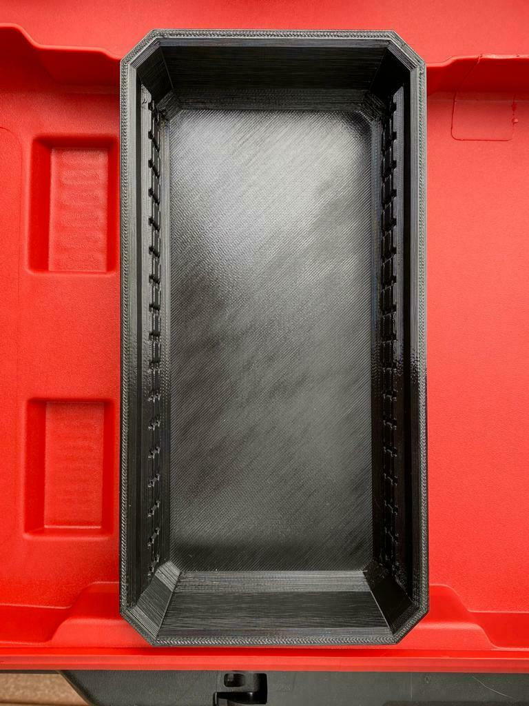 Long Bin for Milwaukee PACKOUT Low Profile Organizer Tool Box - Black
