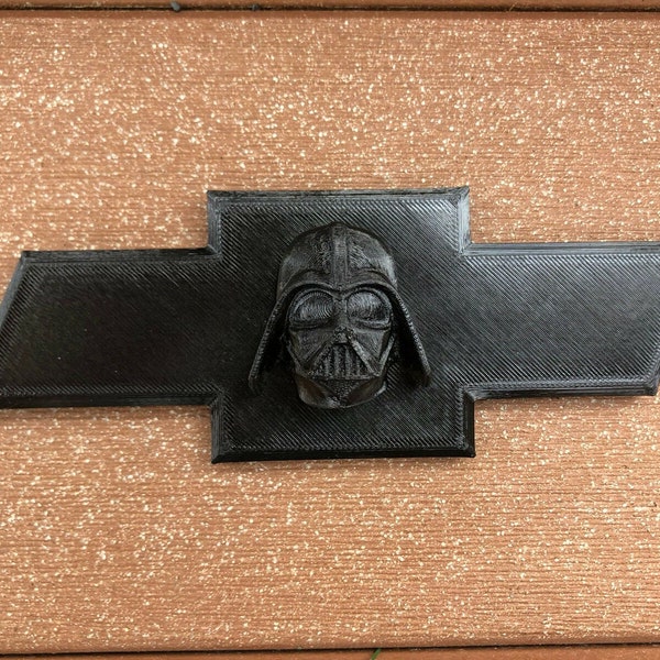 Chevy Bowtie Darth Vader Truck Emblem Replacement - 6.3 inch Wide