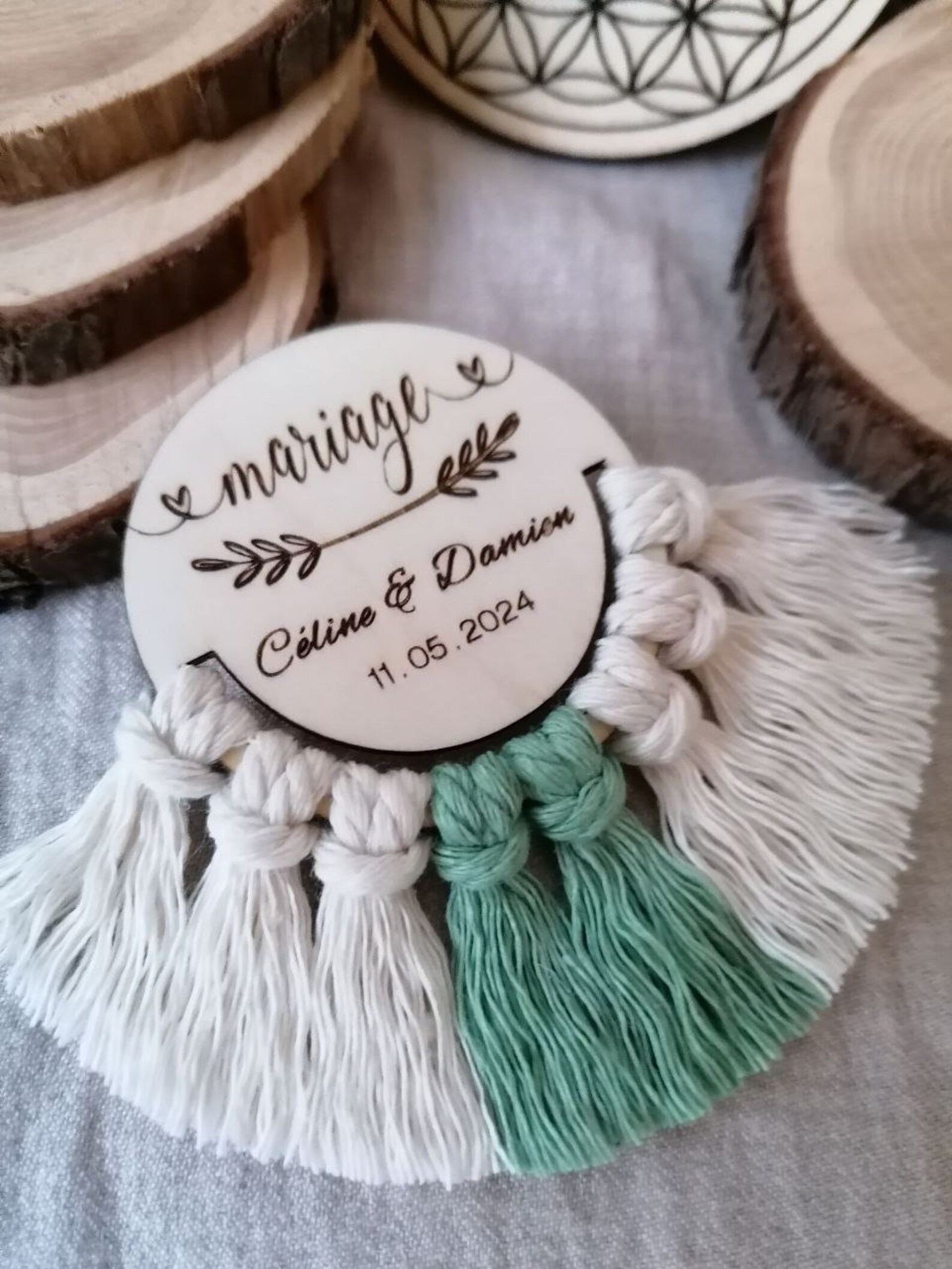 Boho-Magnet-Cadeaux invités Magnet - mariage - magnetic favor - aimant ...