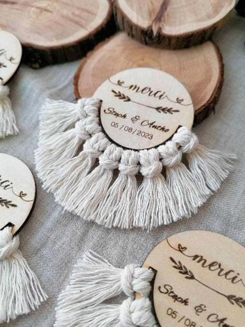 Boho-Magnet-Cadeaux invités Magnet mariage magnetic favor aimant marque ...
