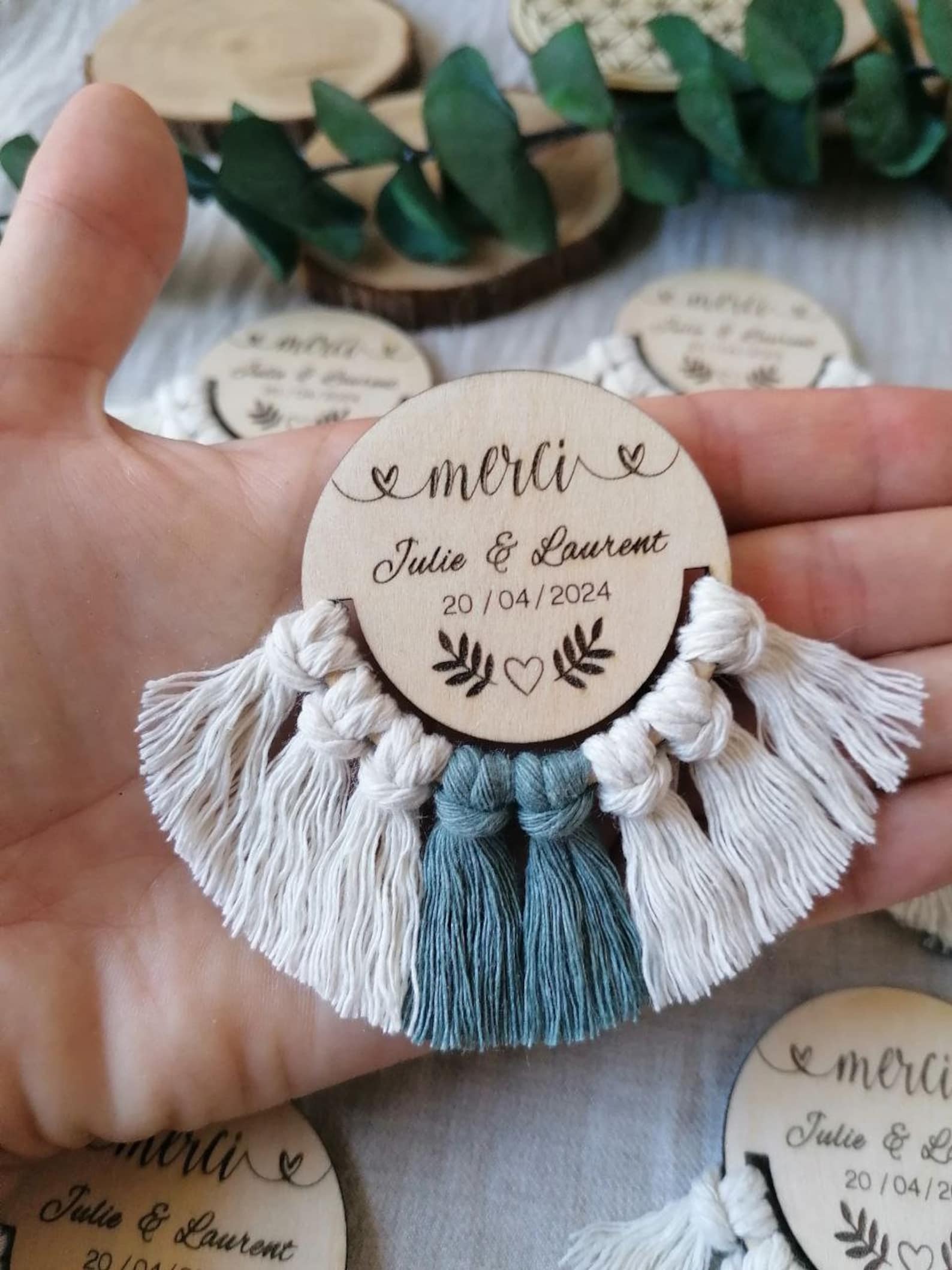 Boho-Magnet-Cadeaux invités Magnet - mariage - magnetic favor - aimant ...