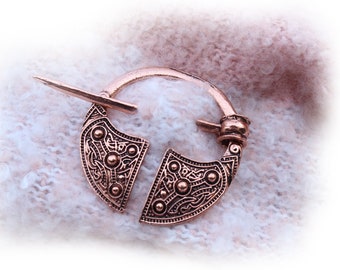 Celtic Brooch Pin Knot Design Viking Style Pewter Copper Rosegold Scarfpin Shawlpin