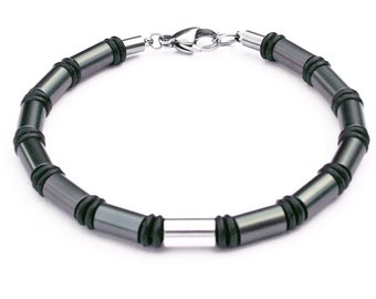 Descadero Casual Aluminium Bracelet for him or her in steel grey and silver Surfer Style Mens Jewely Matt