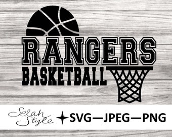 Rangers Basketball Digital Download, svg, jpeg, png