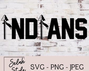 Arrowhead Indians Logo Digital Download - svg, png, jpg, jpeg