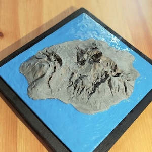 Piton de la Fournaise, vulcano, topografia del modello dell'isola di Reunion