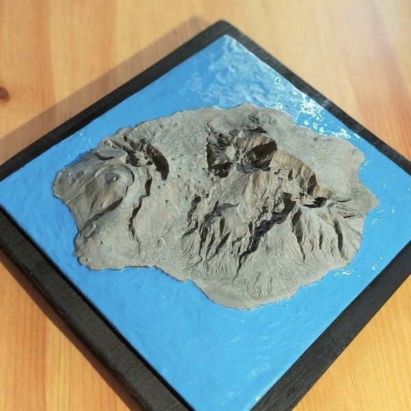 Piton de la Fournaise, Volcan, La Réunion Topographie modèle