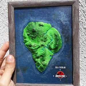 Isla Nublar Jurassic Park-Modell, Sibo-Vulkan - Dinosaurier, verlorene Welt, Topographie